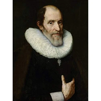 Image of Artery8 Portrait 17th Century Man With Collar Art Print Canvas Premium Wall Decor Poster Mural