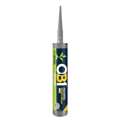 Image of OB1 Bio Based Grey Multi Surface Construction Sealant &amp; Adhesive Hybrid Technology Excellent Chemical Resistance Water Resistant Weather 290ml