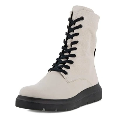 Image of ECCO Nouvelle Midcut BOOT Laceup ankle boots, Women&#039;s, Size: 7.5, Limestone Leather