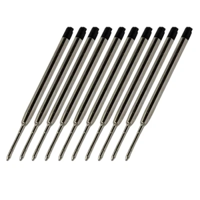 Image of Quality Black Ballpoint Pen Refills Medium Point Pack of 10