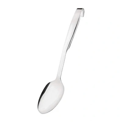 Image of Vogue Stainless Steel Serving Spoon, Length: 355mm / 14 1/5 inch, Dishwasher Safe, Cool to Touch Reflective Handle, Hooked Handle for Storage, Commercial Restaurant or Home Kitchen Use CY401