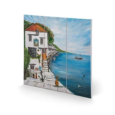 Image of Joe Ramm SQ12615A Wooden Print 30 x cm (The Dog and Anchor), MDF, Multi Colour, 1.2