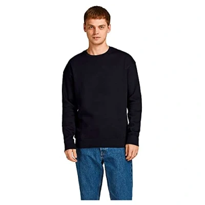 Image of Jack &amp; Jones Jjestar Basic CREW NECK Sweatshirt, Men&#039;s, Size: XXL, Black