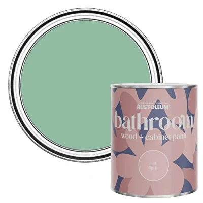 Image of Rust Oleum Green Moisture Resistant Bathroom Wood and Cabinet Paint in Matt Finish WANDERLUST 750ML