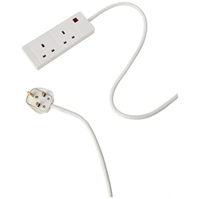 Image of CED 2 Way 13 Amp 5m Extension Lead White with Neon Light CEDTS2513M