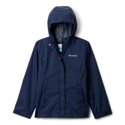 Image of Columbia Youth Girls Arcadia 2 Jacket, Waterproof Rain Collegiate Navy, M