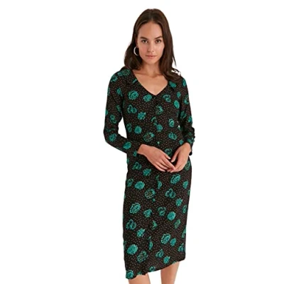 Image of Trendyol FeMan Midi Bodycon Regular fit Woven Dress Black