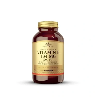 Image of Solgar Vitamin E 134 mg (200 IU) Softgels Pack of 250 Helps Combat Oxidative Stress Immune System Support Gluten Free