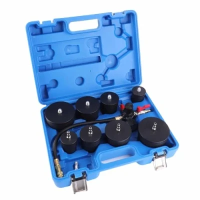 Image of Juroupi 9 Pcs Turbo System Leakage Tester Turbocharger Air Pressure Boost Test Kit with Gauge
