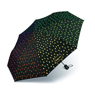 Image of Black Umbrella, Colour Change in Wet Rain Drops, (Multicolour) 42300