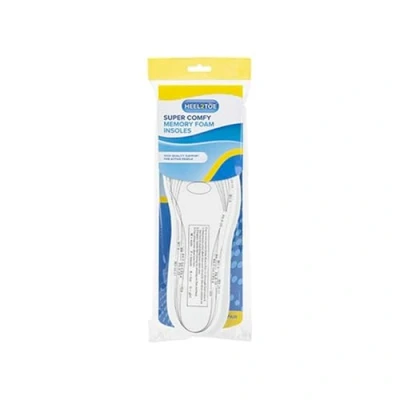 Image of White Unisex Memory Foam Insoles One Size Fits All (1 Pair) Ultimate Comfort &amp; Support Perfect Shoe Solution for Everyday Use Active Lifestyles