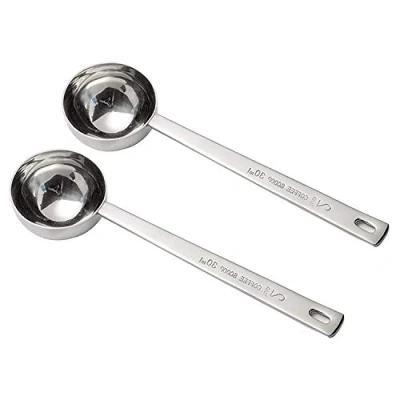 Image of Gkhowiu Steel Coffee Scoop, 2 Tablespoon Measuring Spoon 30Ml Metal Long Handled Spoons Spoons,