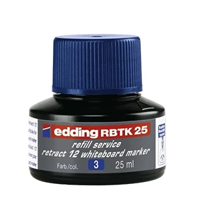 Image of edding Rbtk 25 Refill Ink Blue Ml With Capillary System, Ideal For Clean And Uncomplicated Refilling Of The Whiteboard Marker Retract 12