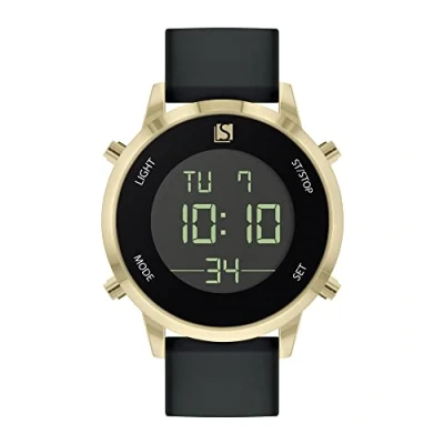 Image of Spirit Men&#039;s Digital Quartz Watch with Silicone Strap ASPG37