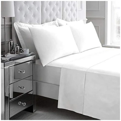 Image of Gaveno Cavalia Soft and Luxurious 200 Thread Count Egyptian Cotton FITTED Sheet White King