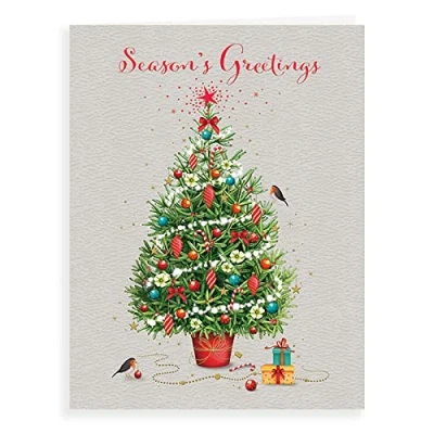 Image of Piccadilly Greetings Christmas Card Open 8 x 6 inches