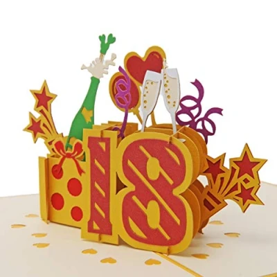 Image of Favour Pop Up 18th Birthday TA (Gold, 13 x 18 cm)
