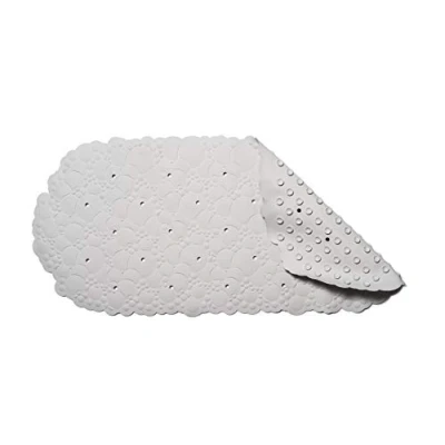 Image of Croydex AG320022 Hygiene &#039;N&#039; Clean Anti Bacterial Slip Resistant Bubbles Rubber Suction Bath Mat, 75 x 35 cm, Arctic White
