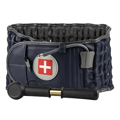 Image of Goldmille Back Pain Belt Inflatable Lumbar Support for Lower Relief Decompression Spinal Traction Device, One Size Fits 29 49 Waist