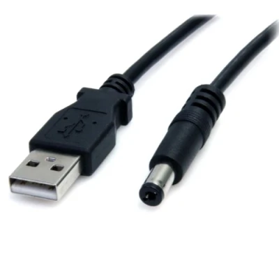 Image of StarTech.com 3ft (91cm) USB to Type M Barrel Cable, 5.5mm 5V DC Power Molded Jack Plug