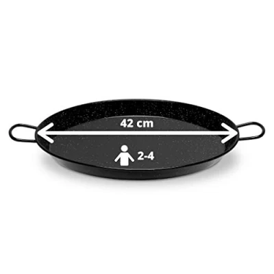 Image of Vaello Enamel Coated Paella Pan 42cm