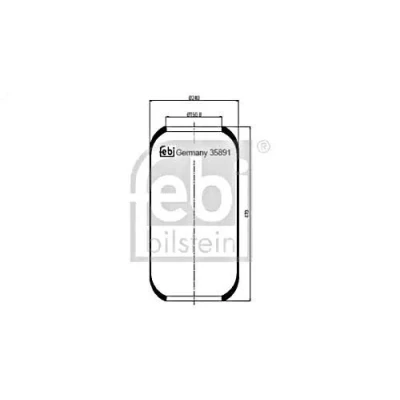Image of 5000296816 Boot, air suspension FEBI BILSTEIN 35891