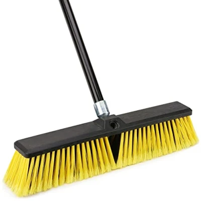 Image of Garden Broom Outdoor Heavy Duty,Telescopic Long Handle with Stiff Bristles Concrete Brooms Floor Brush for Cleaning Scrubbing Driveway Yard Tile Swimming Pool various rough surfaces