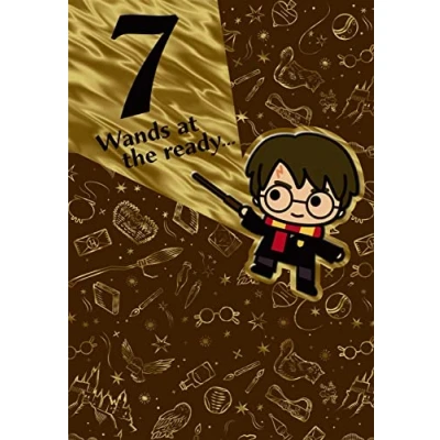 Image of Cards Hallmark Harry Potter 7th Birthday 7 Wands at the ready...