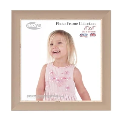 Image of Inov8 British Made Traditional Picture/Photo Frame, Square 8x8 inch, Small Washed Soft Stone