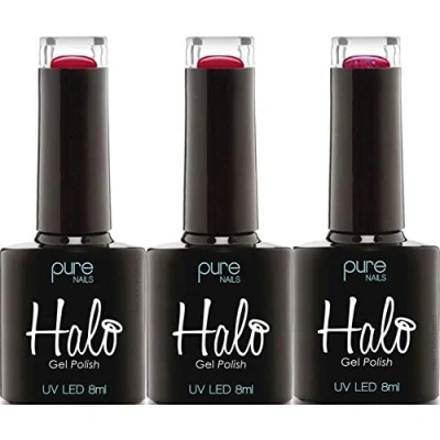 Image of Halo Gel Nails Very Berry 2019 LED/UV Polish Collection (3 X 8ml) (N2926)