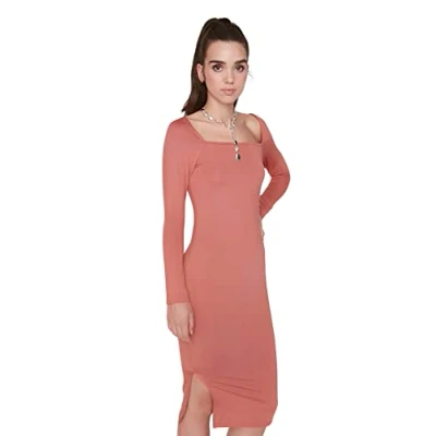 Image of Trendyol Women Midi Bodycon Fitted Knit Dress