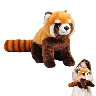 Image of lilizzhoumax Simulation Red Panda Plush Toy 28cm/11, Realistic Stuffed Animal Cute Toy, Super Soft Home Decoration Toys, Gift for Friends and Kids