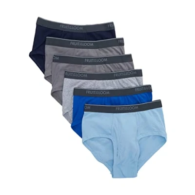 Image of Fruit of the Loom Mens Fashion Briefs 6 pack, Assorted, M