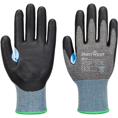 Image of Portwest CS Cut D15 Nitrile Glove Grey/Black Large