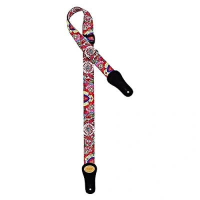 Image of ORTEGA Nylon Ukulele Strap with Suede 37mm Peace 68 (KNS U)