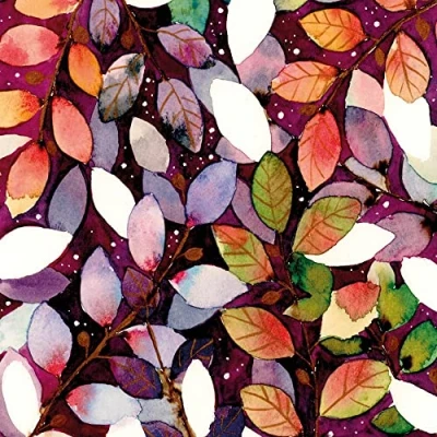 Image of 20 Napkins It Rain Autumn Leaves Purple Forest Garden Table Decoration Decoupage Napkin Technology 33 x cm