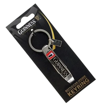 Image of Guinness Bottle Cap and Can Opener Keyring