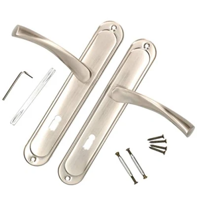 Image of KOTARBAU Door Handle 72 mm BB Satin Set Long Plate Inner Outside Fitting