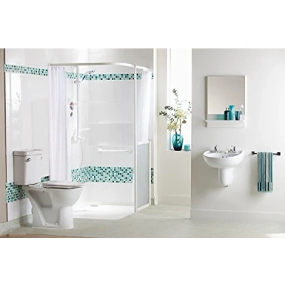 Image of AKW Heavy Duty Shower Curtain 1800mm x White