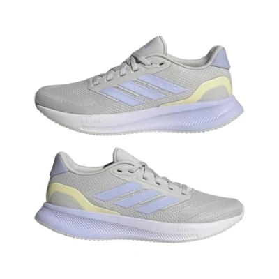 Image of adidas Performance Runfalcon 5 Road running shoes, Women&#039;s, Size: 6, Grey one/violet tone/core black Textile/synthetics