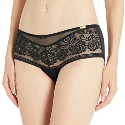 Image of Gossard Women&#039;s Encore Short Lingerie, Black (Black/Nude), S