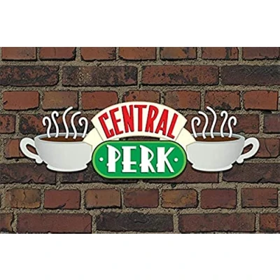 Image of Pyramid International Central Perk Brick Maxi Poster, Wood, Multi Colour, 61 x 91.5 cm