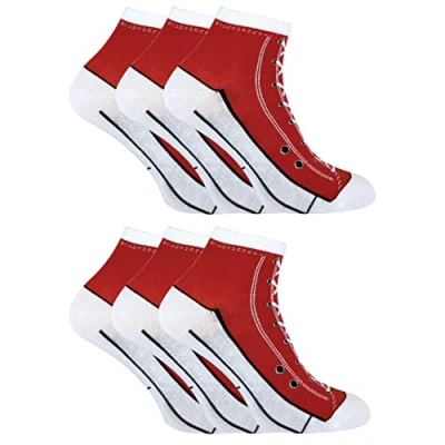 Image of Sock Snob Womens 6 Pair Multipack Socks That Look Like Shoes