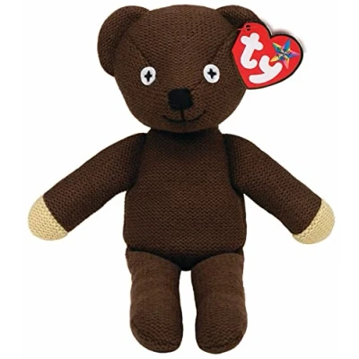 Image of TY Toys Mr. Bean Teddy Bear Medium Beanie Baby Soft Plush Toy Collectible Cuddly Stuffed