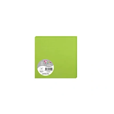 Image of Clairefontaine Ref 1854C Pollen Card (Pack of 25 Sheets) 135 x 135mm Sized, Acid Free, Inkjet &amp; Laser Compatible, Easy to Write On, 210gsm Intensive Green