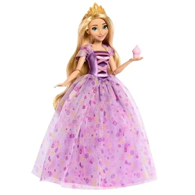 Image of Mattel Disney Princess Birthday Celebration Rapunzel Deluxe Fashion Doll, Inspired by Tangled Movie, Special Occasion Gifts for Kids &amp; Collectors, HYC38