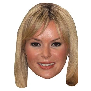 Image of FoxyPrinting Amanda Holden Mint Celebrity Cardboard Party Face Mask Fancy Dress