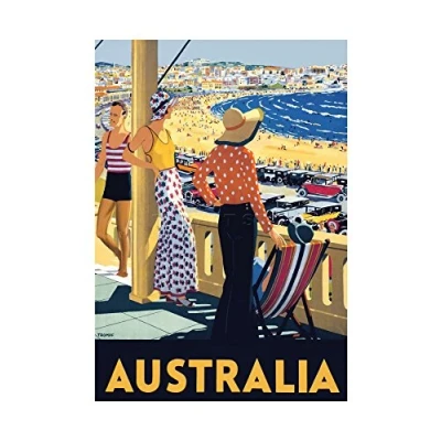 Image of Wee Blue Coo Travel Australia Beach Sea Sand Sun Bondi Swim Picture Wall Art Print