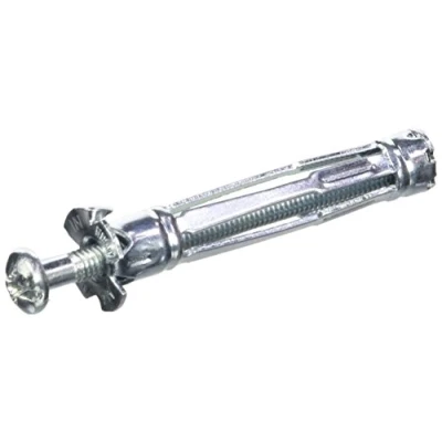 Image of Molly M14250PB XJ 50 Piece Metal Dowels 4 x 46 mm + Screws Hollow Materials Pro Packaging, Grey, Set of 100 Pieces