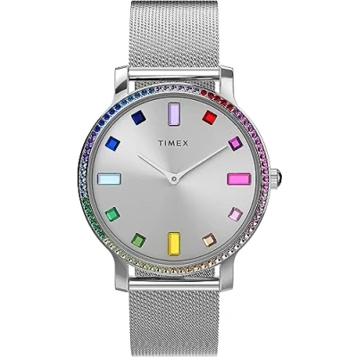 Image of Timex 34 mm Transcend Watch, Silver, One Size, Watch
